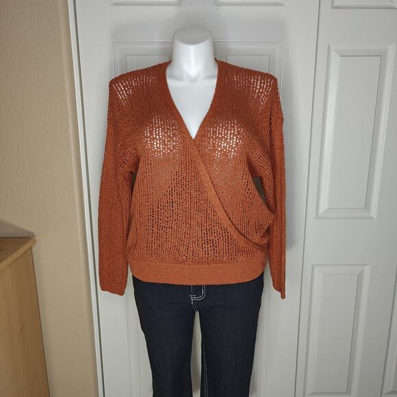 Billabong rust wrap sweater sz L - Picture 3 of 10